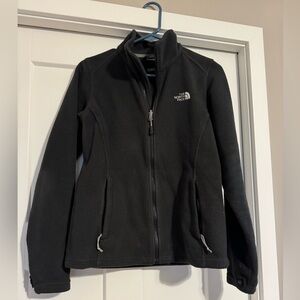 Black north face fleece zip up. Womens small